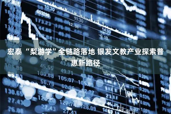宏泰 “梨游学”全链路落地 银发文教产业探索普惠新路径
