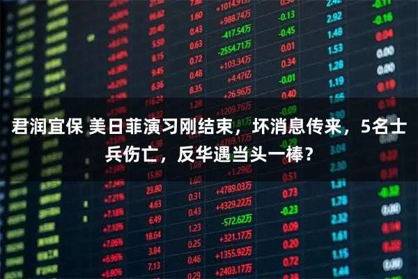 君润宜保 美日菲演习刚结束,坏消息传来,5名士兵伤亡,反华遇当头一棒?