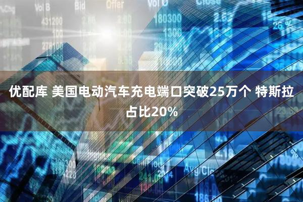 优配库 美国电动汽车充电端口突破25万个 特斯拉占比20%